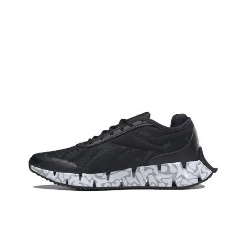Reebok Zig Dynamica 3 Low Топ Беговые кроссовки Женские Черный белый