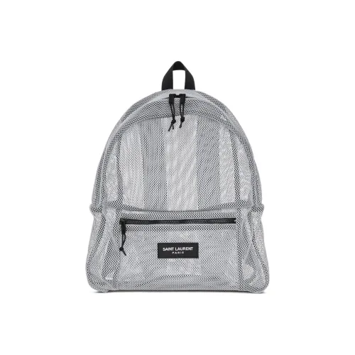 SAINT LAURENT Nylon Рюкзак Мужской Белый Черный