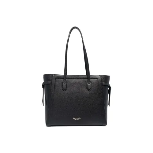 Kate Spade Knott Телячья кожа Тоут Сумка Сумка для покупок Сумка Сумка через плечо Большая Женская Черная
