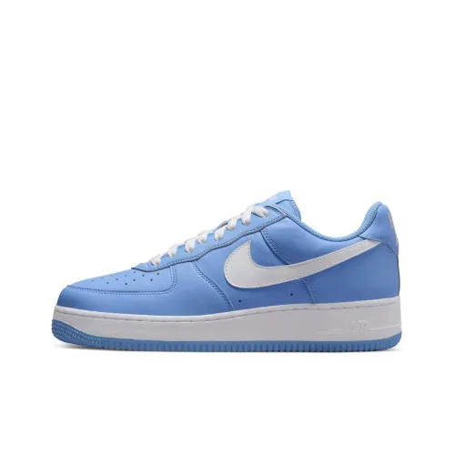 Nike Air Force 1 Low Топ Повседневная Скейтборд Обувь Унисекс Каролина Синий