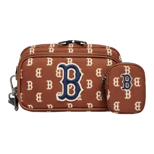 MLB MONOGRAM Коллекция Полиэстер Сумка через плечо Сумка Мини Унисекс Красный Коричневый