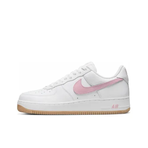 Nike Air FORCE 1 Low Топ Скейтборд Кроссовки Унисекс Белый Розовый