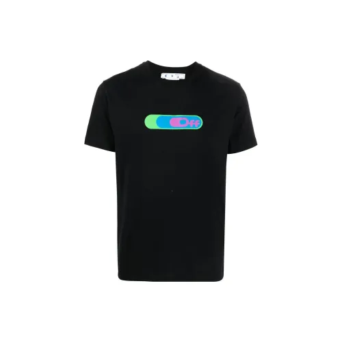 Off Белый Черный Мужские T-рубашки