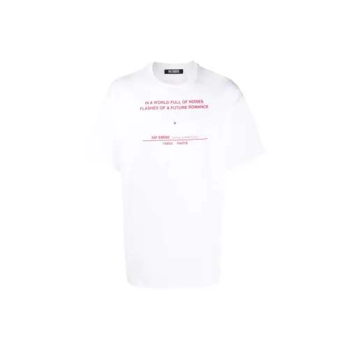 RAF SIMONS Белая Мужская T-Рубашка