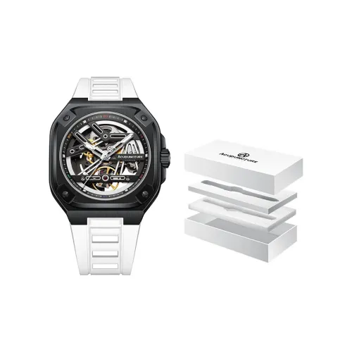 Acupuncture Ultra Thin Collection Механический механизм Резиновый ремешок Часы Мужские Часы с открытым механизмом Циферблат AU7001 G4