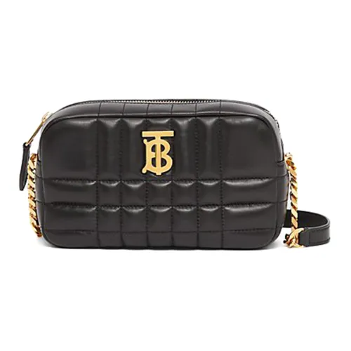 Burberry Lola Сумка из овечьей кожи Camera Сумка через плечо Мини Женская Черная