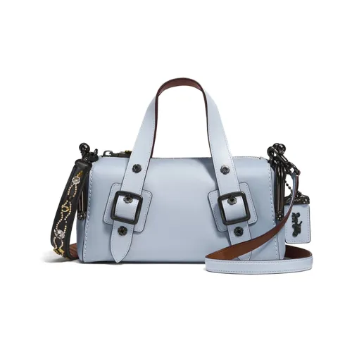 COACH Mailbo Перчаточная дубленая кожа Mailbox Сумка Портативная сумка через плечо Сумка на плечо Женская Ледяной синий