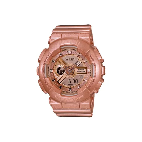 CASIO Baby Collection Кварцевый механизм Смольный ремешок Женские часы Розовый циферблат