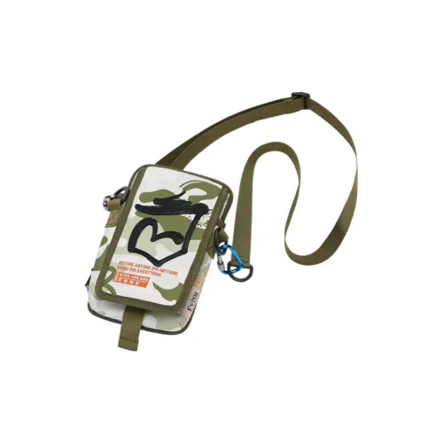 EVISU Ткань Курьерская Сумка Плечевая Сумка Мужская Зеленая