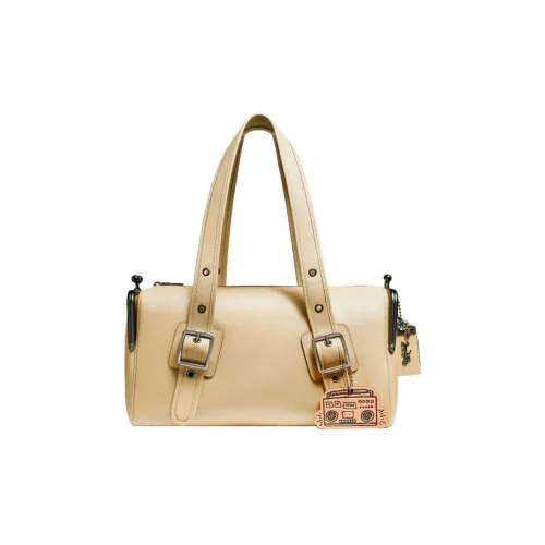 Coach Keith Haring Коллаборация Mailbo Перчаточная дубленая кожа Сумка сумка через плечо Большая Женская Айвори Белый