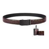 Коричневый ремешок с металлической пряжкой + премиум-коробка.