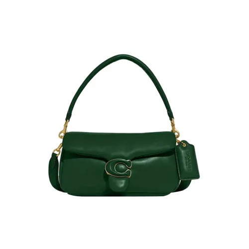 COACH Tabby Мягкая кожа с кожей наппа Сумка через плечо Большая Женская Deep Сосновый зеленый