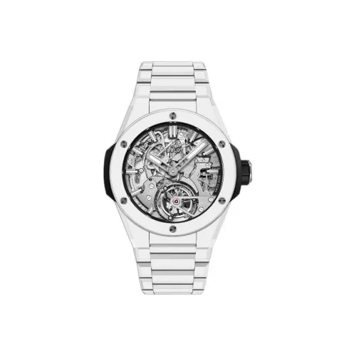 HUBLOT Big Bang Механизм с ручным заводом Мужские часы Часы 43 мм Черепный циферблат Керамические корпуса Керамический ремешок