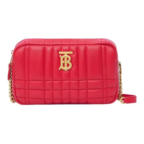 Burberry Lola Сумка из овечьей кожи Camera Сумка через плечо Маленькая Женская Ярко-красная