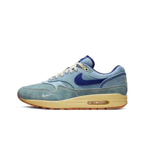 Nike Air Max 1 Low Топ Повседневные Беговые Кроссовки Унисекс Синий