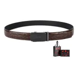 Коричневый ремешок с металлической пряжкой + премиум-коробка.