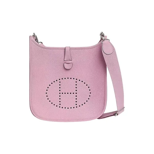 HERMES Evelyne Clemence Bullock Кожа Сумка на плечо Женская X9 Розовый Фиолетовый Sylvestre Мальва Фиолетовый
