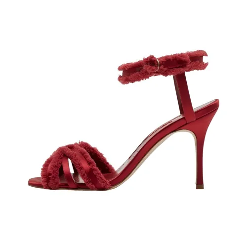 MANOLO BLAHNIK Mokuya One Ремешок Сандалии Женские Темно-Красный