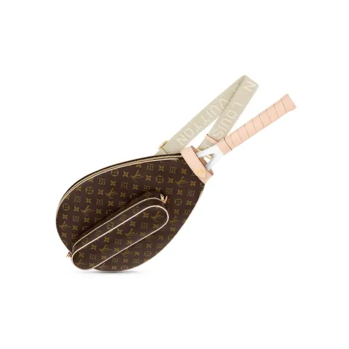 LOUIS VUITTON Suzanne Etui Кожа Теннис Ракетка Мешок для хранения Унисекс Коричневый