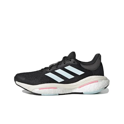 Adidas Solar Glide 5 Slip-Resistant Abrasion-Resistant Breathable Low-Top Running Shoes Women's Black White Blue Adidas Solar Glide 5 Противоскользящие Износостойкие Дышащие Низкие Беговые Кроссовки Женские Черный Белый Синий