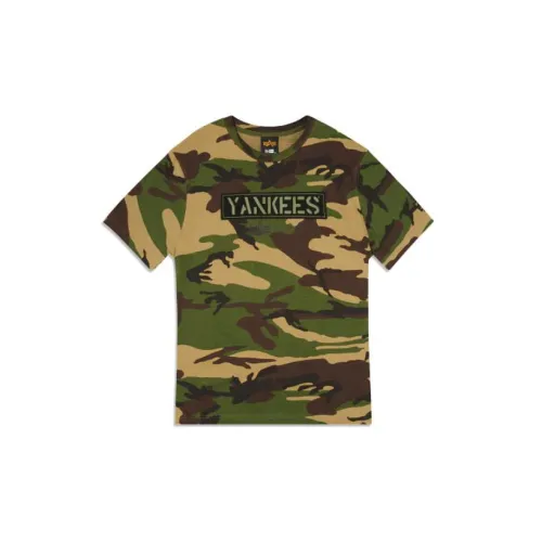 New Era New Era x Alpha Industries Армейский зеленый Унисекс Футболка