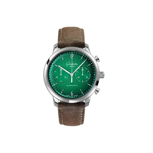 GLASHUTTE ORIGINAL Автоматический Механический Механизм Мужские Часы Циферблат Зеленый Корпус из Нержавеющей Стали