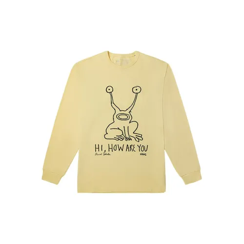 VANS x JOHNSTON Рукав с спущенным плечом T-рубашка Унисекс Желтая