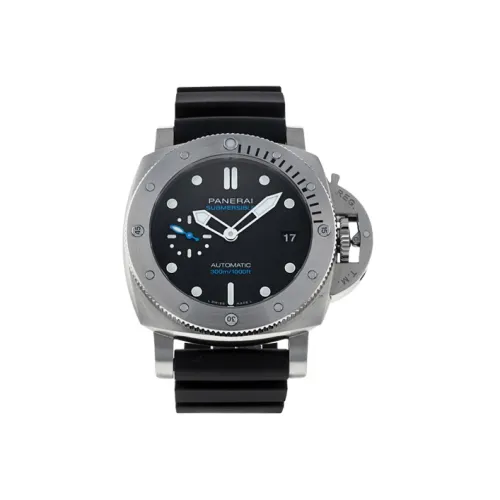 PANERAI SUBMERSIBLE Collection Автоматический Механический Механизм Мужские Часы Черный Циферблат Нержавеющая Сталь Корпус Резиновый Ремешок