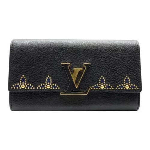 LOUIS VUITTON Коровья кожа Capson Кошелек Стандартный Женский Черный