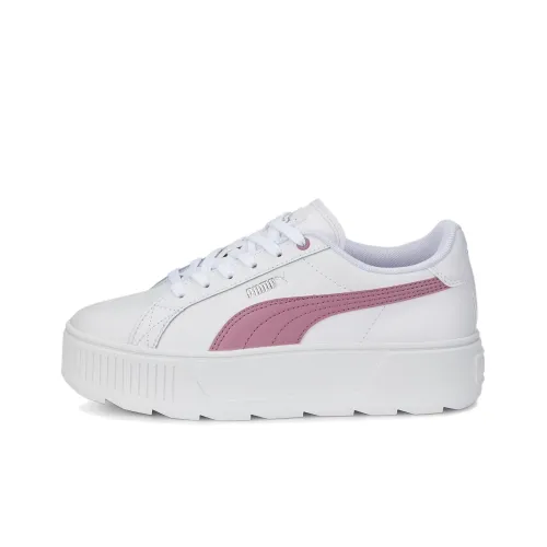 PUMA Karmen Low Топ Кроссовки для скейтбординга Женские Белые Розовые