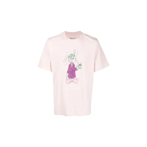 MARTINE ROSE Светло-розовые Мужские T-рубашки