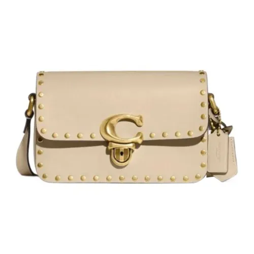 COACH Studio Коровья кожа Сумка через плечо Маленькая сумка на плечо Женская цвет слоновая кость