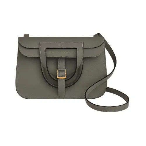 HERMES Halzan Evercolor Телячья кожа Сумка Сумка через плечо Сумка через плечо 25 Женская 0L Grismeyer Дождевой облачный серый