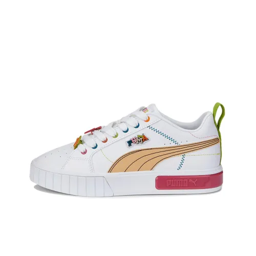 PUMA Cali Star Pierced Low Топ Кроссовки для скейтбординга Женские Белые Розовые