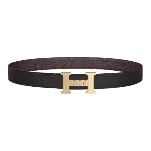 HERMES Телячья кожа Кожаные ремни Мужской Ширина 3,2 см