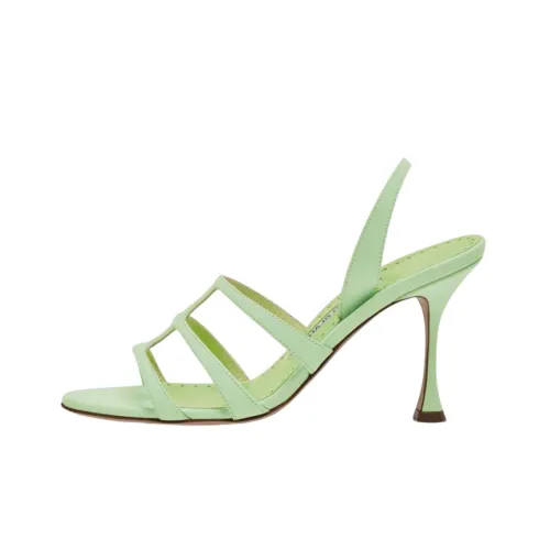 MANOLO BLAHNIK One Ремешок Сандалии Женские Светло-Зеленые