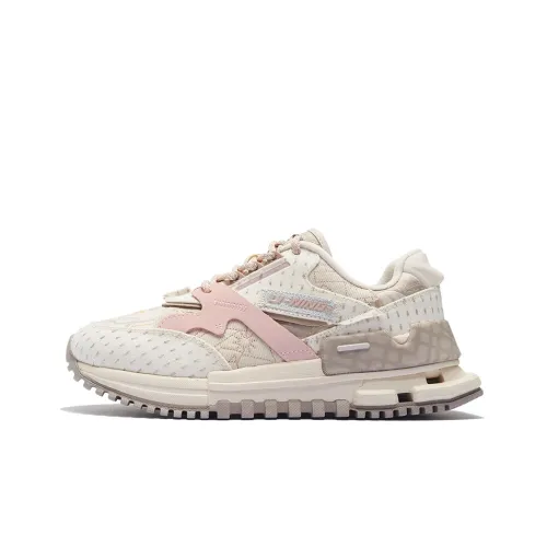 LiNing Shock Absorbers Slip-resistant Abrasion-resistant Low Top Casual Women's Pink LiNing Shock Absorbers Противоскользящий Устойчивый к истиранию Низкий Топ Повседневный Женский Розовый