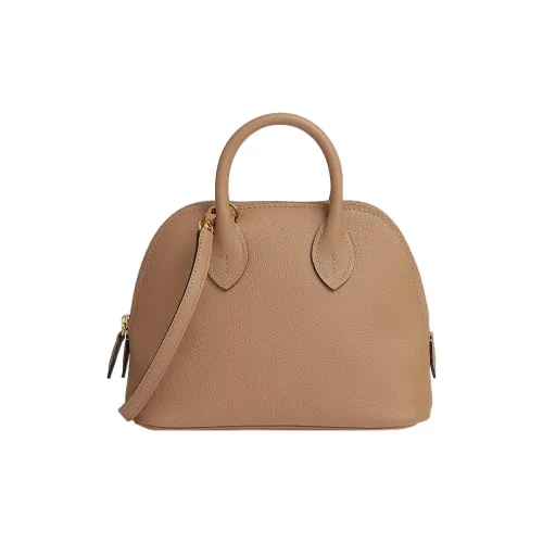 HERMES Bolide Evercolor Телячья кожа Сумка для боулинга Сумка через плечо Сумка Мини Женская 0M Чай Молочно-чайный