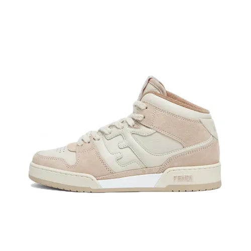 FENDI Match MID Топ Скейтборд Кроссовки Женские Белые
