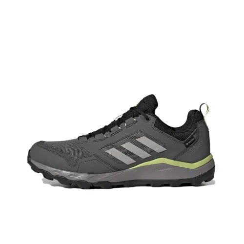adidas Terrex Tracerocker Slip Resistant Abrasion Resistant Breathable Low Top Hiking Shoes Men's Gray Yellow adidas Terrex Tracerocker Slip Resistant Abrasion Resistant Дышащий Низкий Топ Походная обувь Мужская Серый Желтый