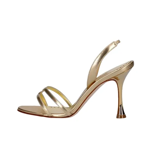 MANOLO BLAHNIK One Ремешок Сандалии Женские Золотые