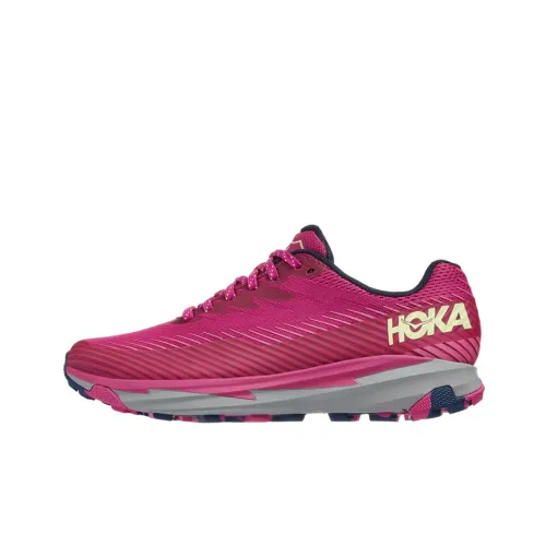 HOKA ONE ONE Амортизаторы Slip-resistant Abrasion-resistant Low-top Trail Беговые кроссовки Женские Pink Red