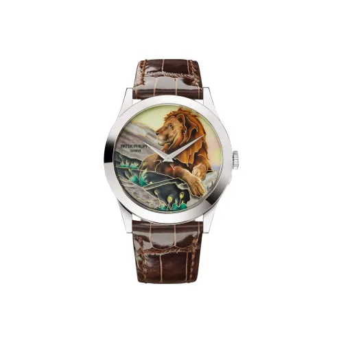 PATEK PHILIPPE Автоматический Механический Механизм Мужские Часы Rare Craft Series 38,6 мм Кофейный