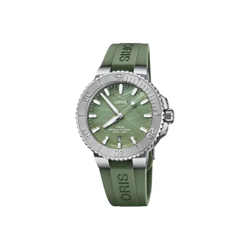 Oris Автоматический Механический Механизм Мужские Часы Часы 41,5 мм Зеленый Циферблат Корпус из Нержавеющей Стали