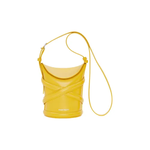 Alexander McQueen THE CURVE BAG Телячья кожа Сумка через плечо Сумка на плечо Женская Желтая