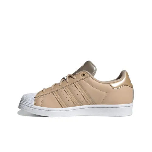 Adidas Originals SUPERSTAR Low Топ Скейтборд Кроссовки Женские Светло-Коричневый