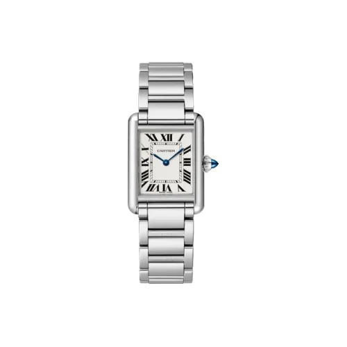 Cartier Часы Tank Must De Cartier Маленькая Модель, Кварцевый Механизм, Сталь