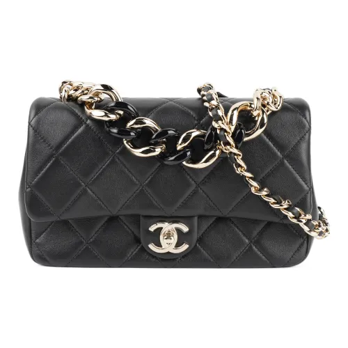 CHANEL Classic Flap CF Sheepskin Сумка через плечо Женская Черная