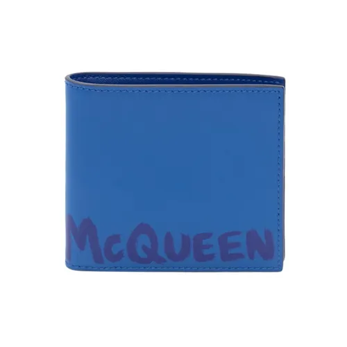 Alexander McQueen Телячья кожа Кошелек Мужской Темно-синий