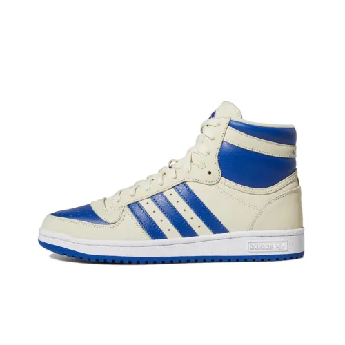 Adidas Originals TOP TEN RB Slip-resistant Abrasion-resistant High Top Skateboard Shoes Unisex Beige White Blue Adidas Originals TOP TEN RB Противоскользящие Износостойкие Высокие Кроссовки для Скейтбординга Унисекс Бежевый Белый Синий